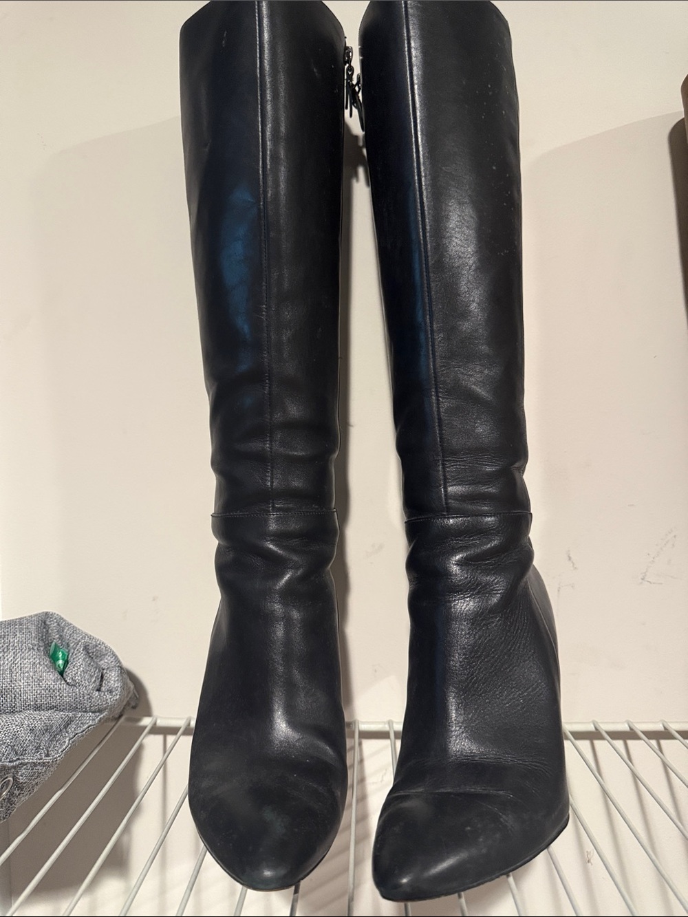 Via Spiga Black Over the Knee Boots